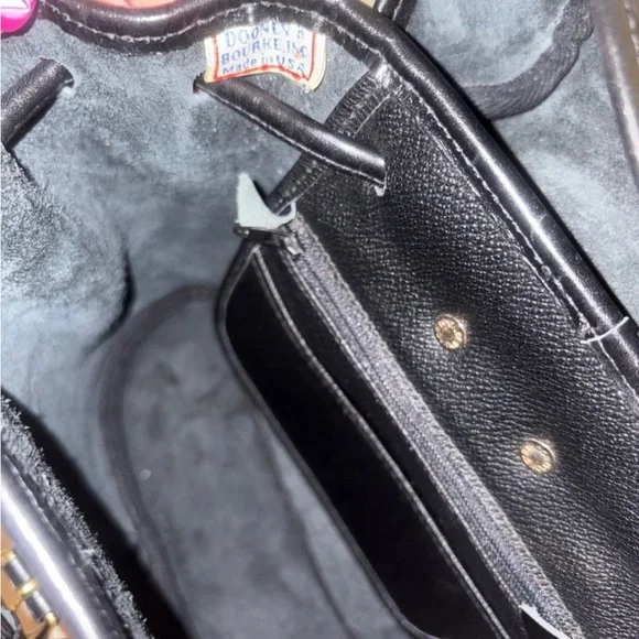 New Vintage! “Dooney & Bourke” Blk AWL Backpack, Earbuds Case & Change Pouch Set Dooney & Bourke Florentine Leather Foldover Zip Small  main image 4